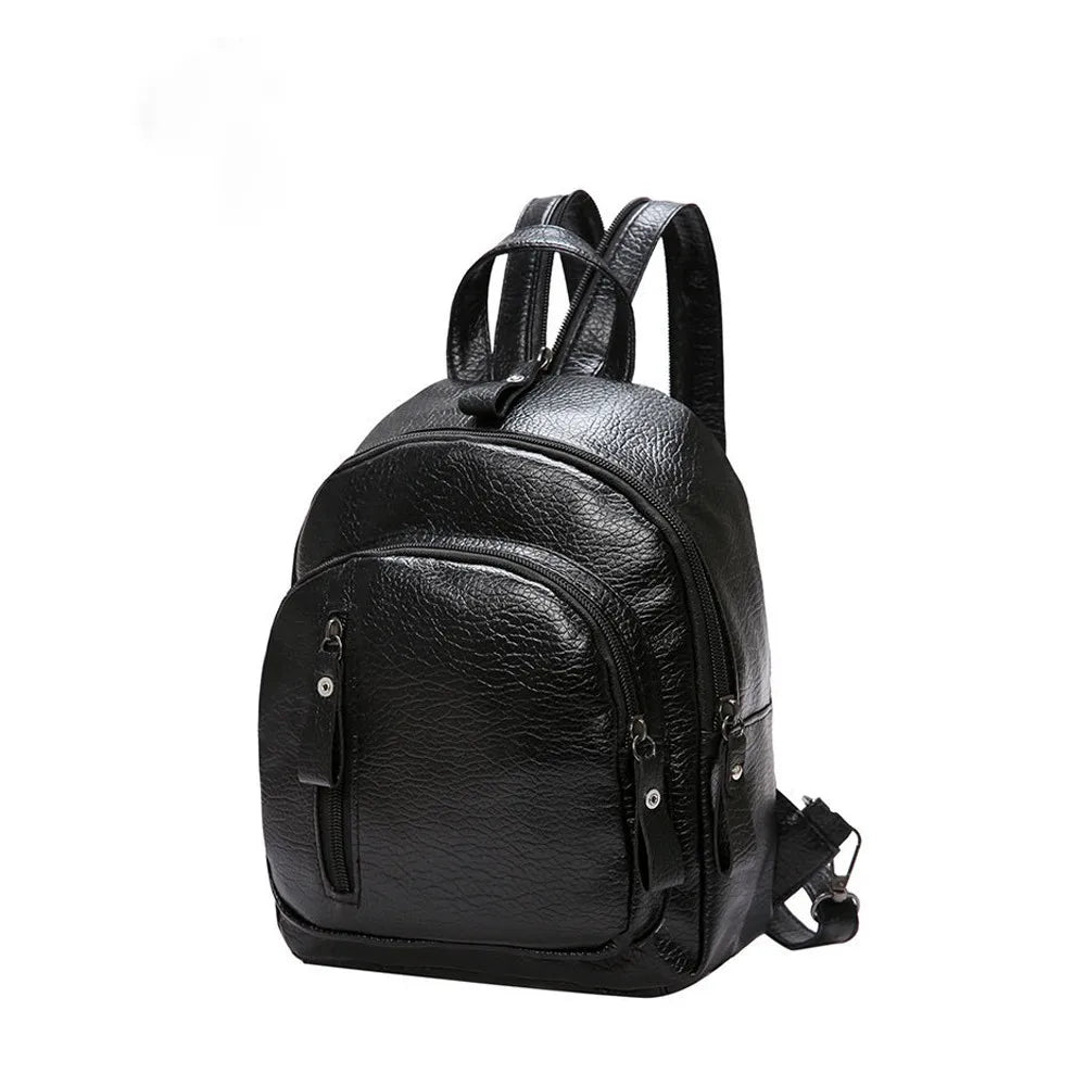 Women Backpack High Leather Anti-thief Multifunction School Bag Bolsos