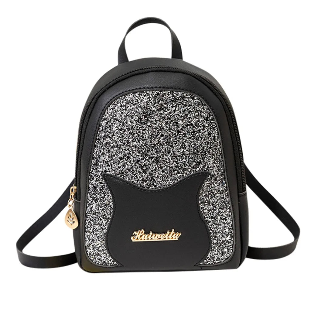Women Backpack Lady Shoulders Small Backpack Letter Purse Mobile Phone Bag