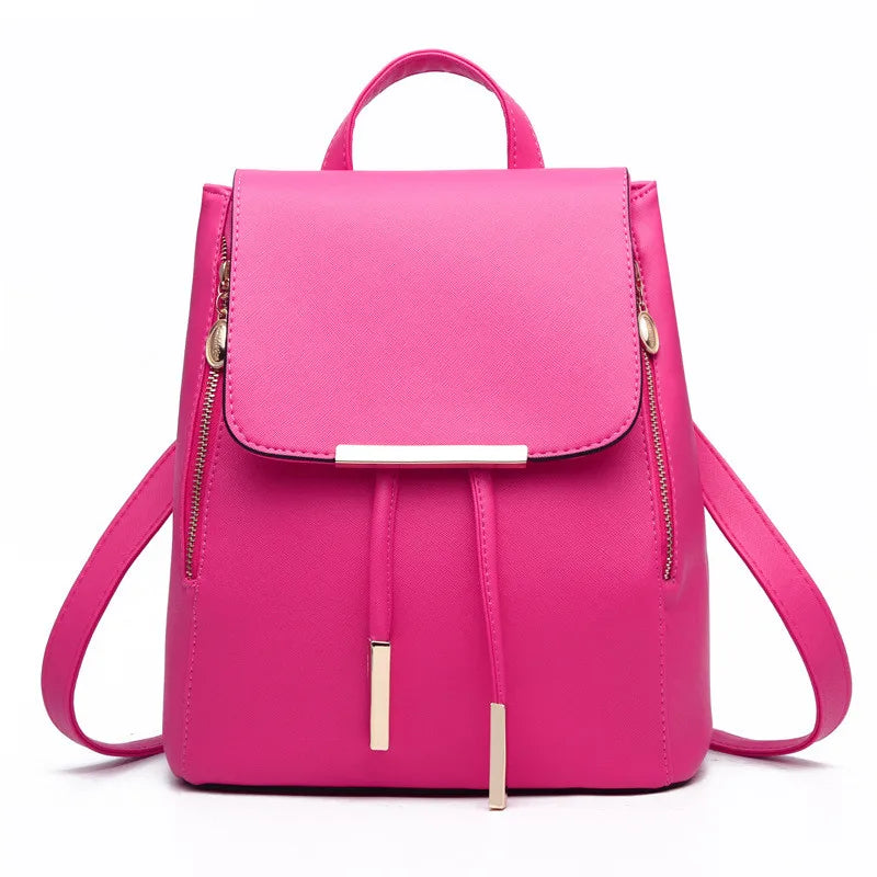 Women Backpack PU Leather School Bags Large Capacity Shoulder Bags
