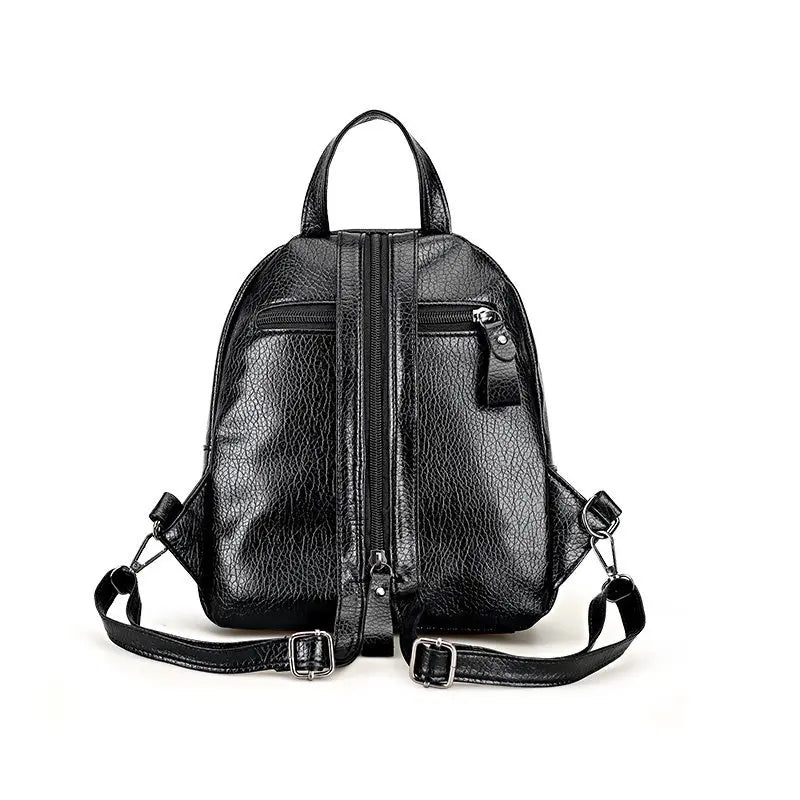 Women Backpack PU Leather Travel Shoulder Bag Girl Multifunctional Small School