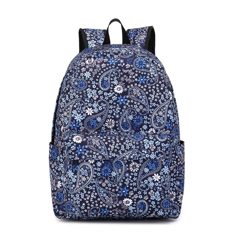 Women Backpack Printing Nylon School Bookbag Daypack Large Capacity Rucksack