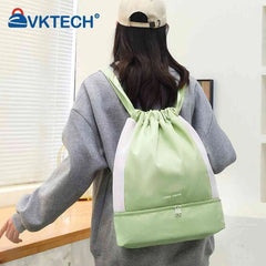 Women Backpack Sack Waterproof Gym Bag with Wet Separation Storage