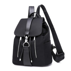 Nylon School Backpack Lock Femme Mochila Female Backpack