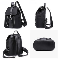 Nylon School Backpack Lock Femme Mochila Female Backpack