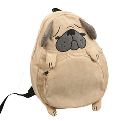 Women Backpack Schoolbag with Fox Ear Embroidery