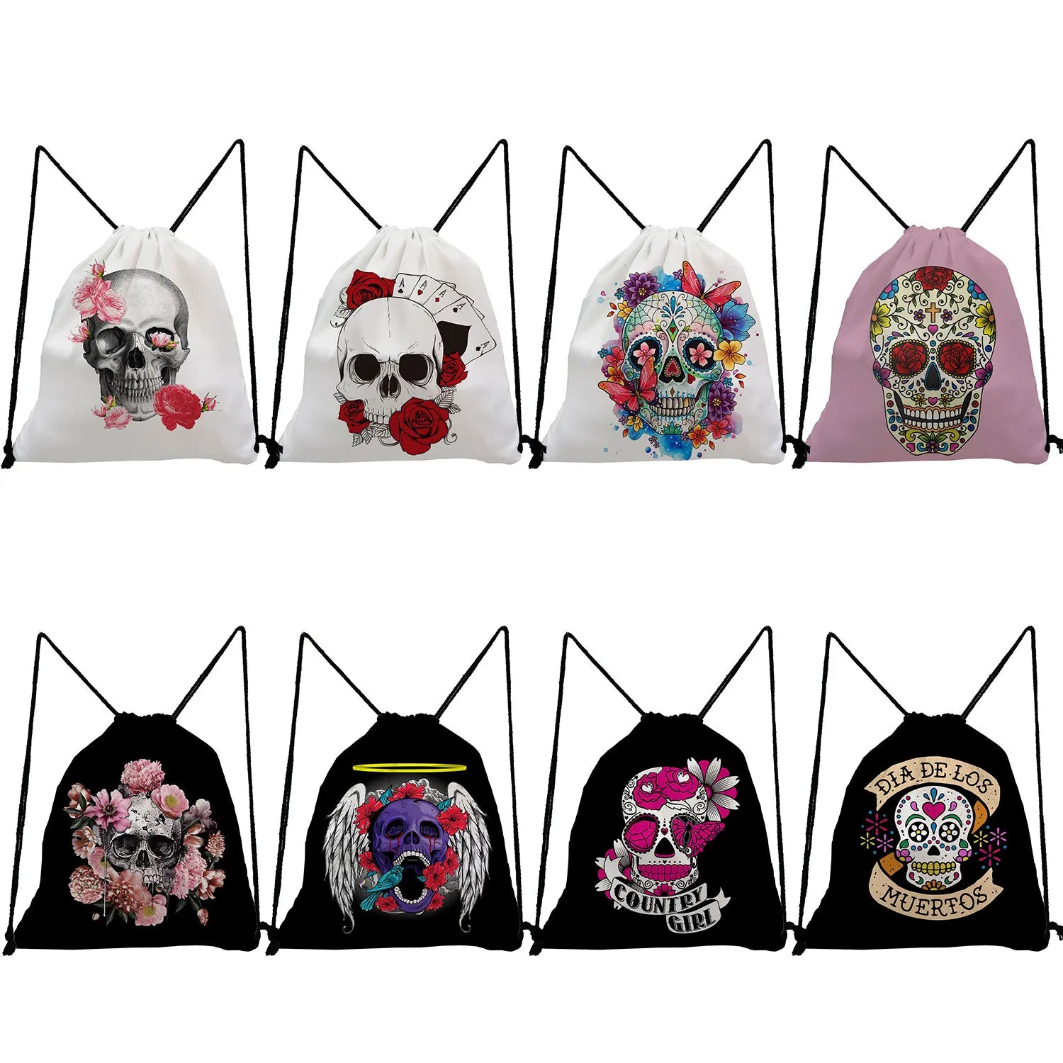 Women Backpack Shoes Bags Travel Halloween Candy Gift Drawstring Pocket