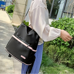 Women Waterproof Oxford Backpack Pink Mochila Bag Casual Travel Tote
