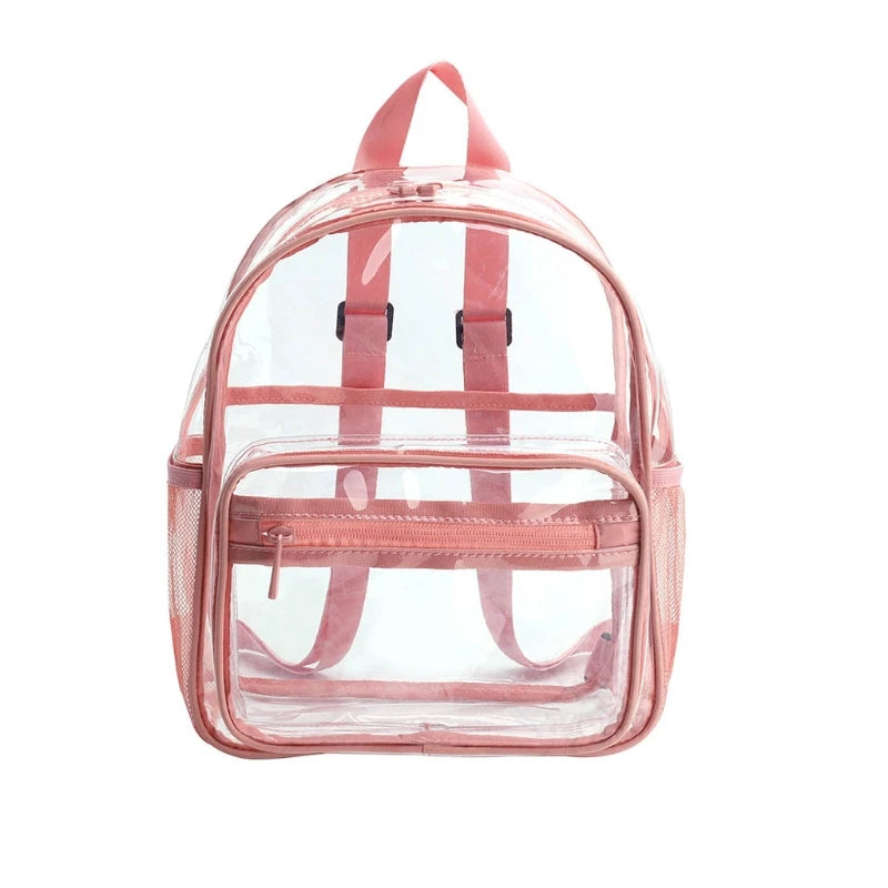 Women Backpack Transparent PVC Bag Female College Students Bookbag