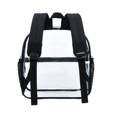 Women Transparent PVC Backpack Girls Bookbag