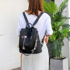 Waterproof Nylon Women's Backpack Anti-Rucksack Travel Bag