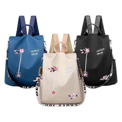 Waterproof Nylon Women's Backpack Anti-Rucksack Travel Bag
