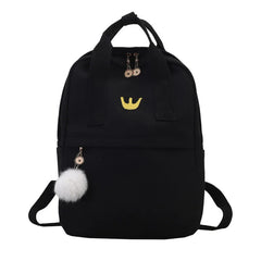 Vintage Stylish School Bag Ladies Canvas Backpack Bookbag