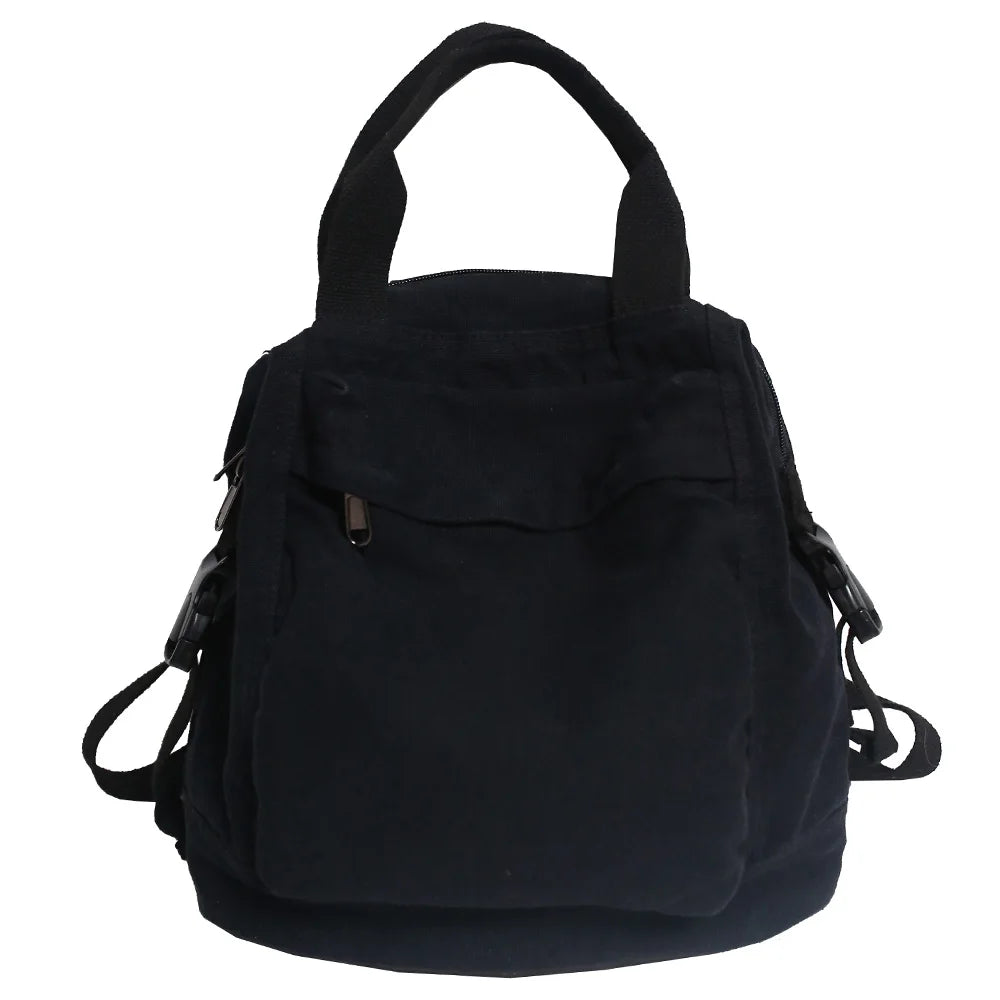 Green Canvas Rucksack Laptop School Bag for Teen Girls