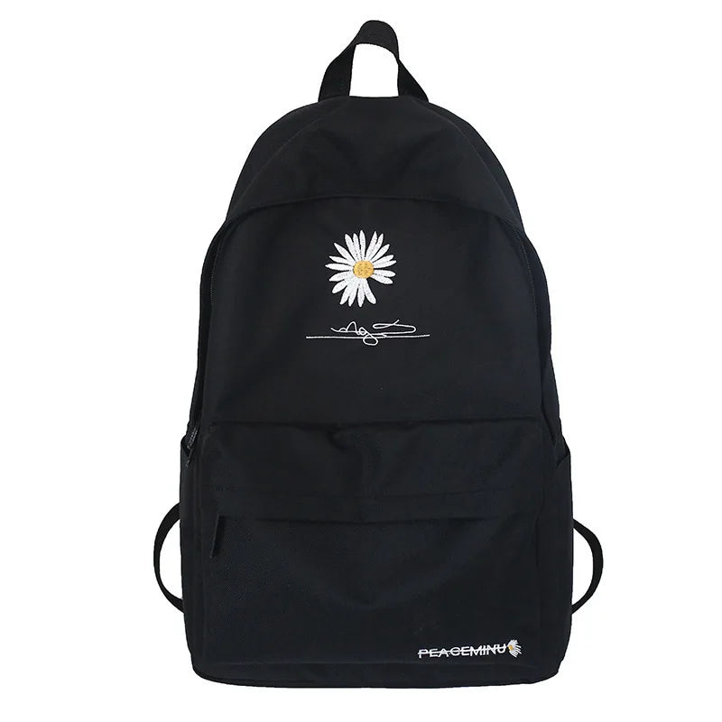 Female Daisy Backpack Teen Girls School Bag Nylon Travel Students Backpack