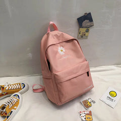 Female Daisy Backpack Teen Girls School Bag Nylon Travel Students Backpack