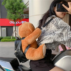 Plush Bear Backpack for Women, Girl Toy Backpack