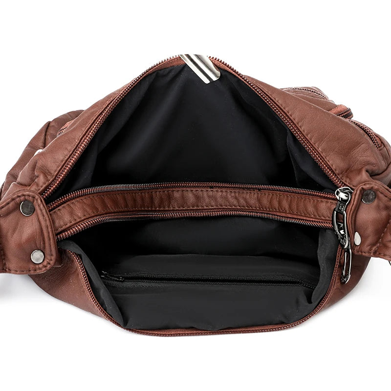 Women Bag Middle-aged Handbag Multi-pocket Practical Messenger