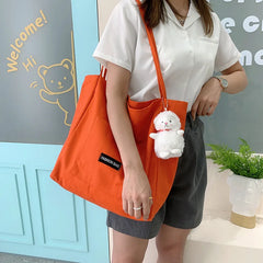 Large-capacity Canvas Tote Bag Literary Style Shoulder Handbag