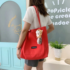 Large-capacity Canvas Tote Bag Literary Style Shoulder Handbag