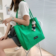 Large-capacity Canvas Tote Bag Literary Style Shoulder Handbag