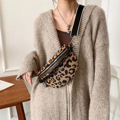 Leopard Pattern Crossbody Chest Bag Vacation Fanny Pack