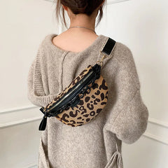 Leopard Pattern Crossbody Chest Bag Vacation Fanny Pack