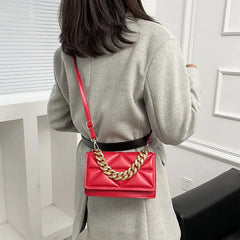 Women Small Square Crossbody Bag Chain Handbag Purse