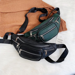 Women Chest Bag Pu Leather Shoulder Crossbody Handbag