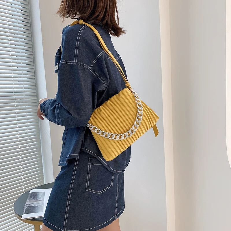 Soft Leather Shoulder Bag Vintage Crossbody Clutch