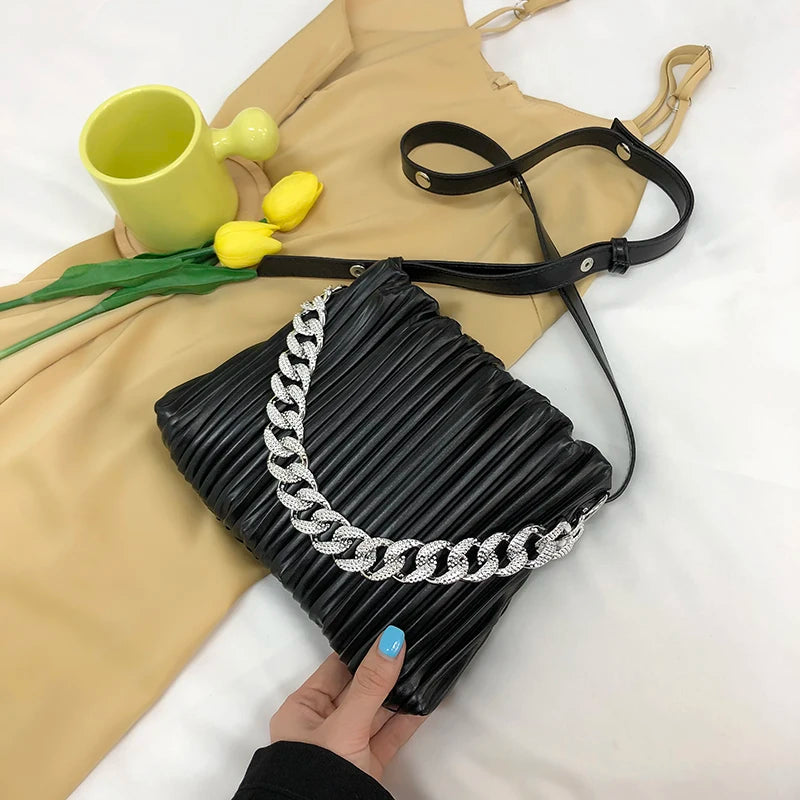 Soft Leather Shoulder Bag Vintage Crossbody Clutch