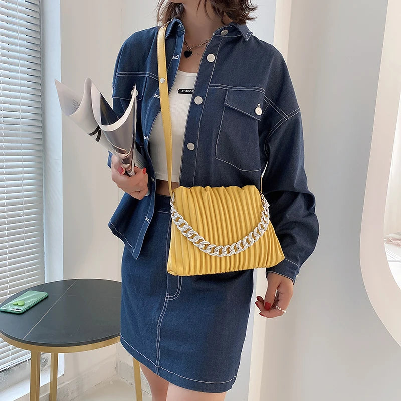 Soft Leather Shoulder Bag Vintage Crossbody Clutch