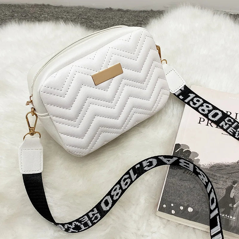 Embroidered Small Square Shoulder Messenger Crossbody Bag