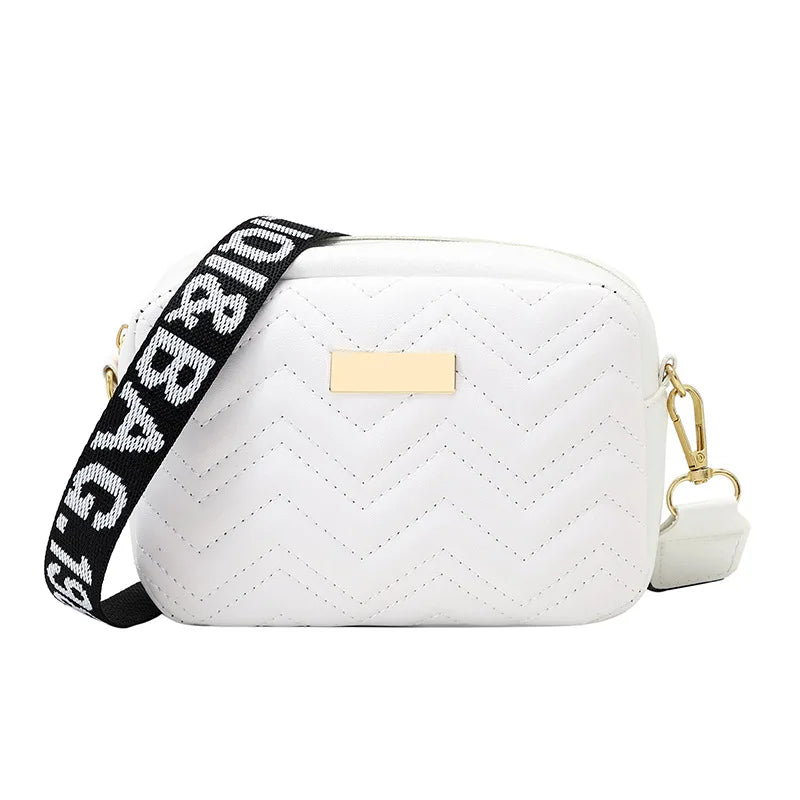 Embroidered Small Square Shoulder Messenger Crossbody Bag