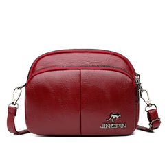 Women Leather Messenger Bag Crossbody Multi-compartment Shoulder Handbag