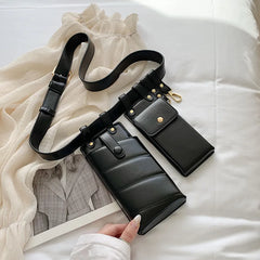Women Leather Waist Belt Bag Crossbody Chest Bags Girl Fanny Pack Small Phone Pu