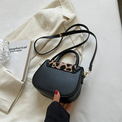 Leopard Handbag Canvas Vintage Flap Shoulder Bags Crossbody Messenger