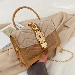 Corduroy Square Handbag Small Crossbody Shoulder Bag