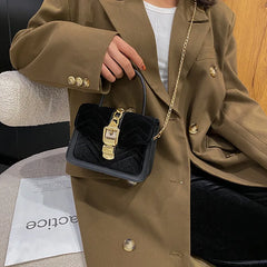 Corduroy Square Handbag Small Crossbody Shoulder Bag