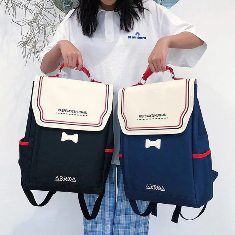 Nylon Laptop Backpack for Women - School Bag for Teenage Girls