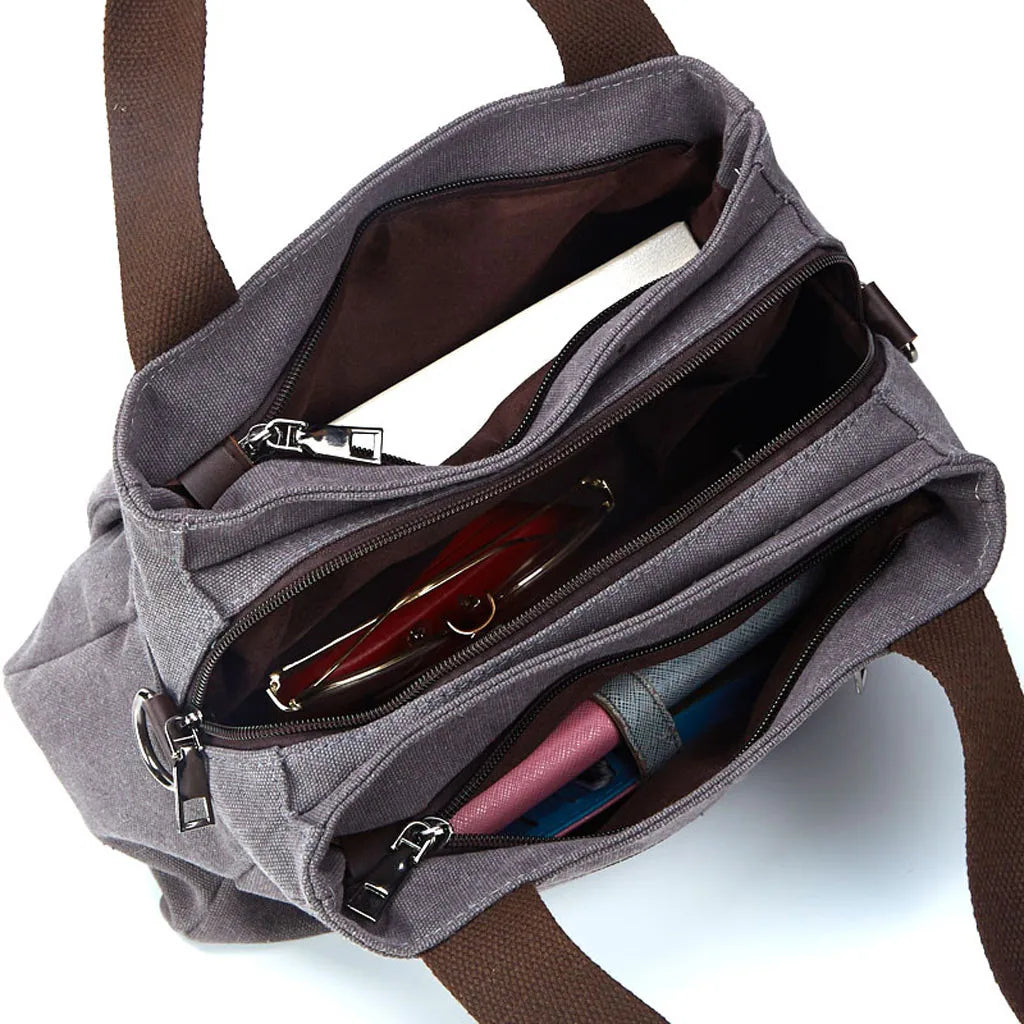Canvas Crossbody Bag Women Large Shoulder Tote Messenger Handbag