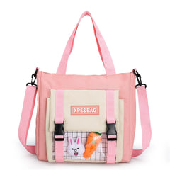 Canvas Shoulder Bag for College Student School Girls