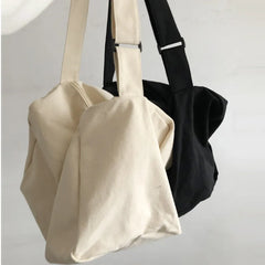 Canvas Bucket Bag Zipper Shoulder Crossbody Travel Bag