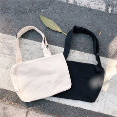 Canvas Bucket Bag Zipper Shoulder Crossbody Travel Bag
