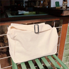 Canvas Bucket Bag Zipper Shoulder Crossbody Travel Bag