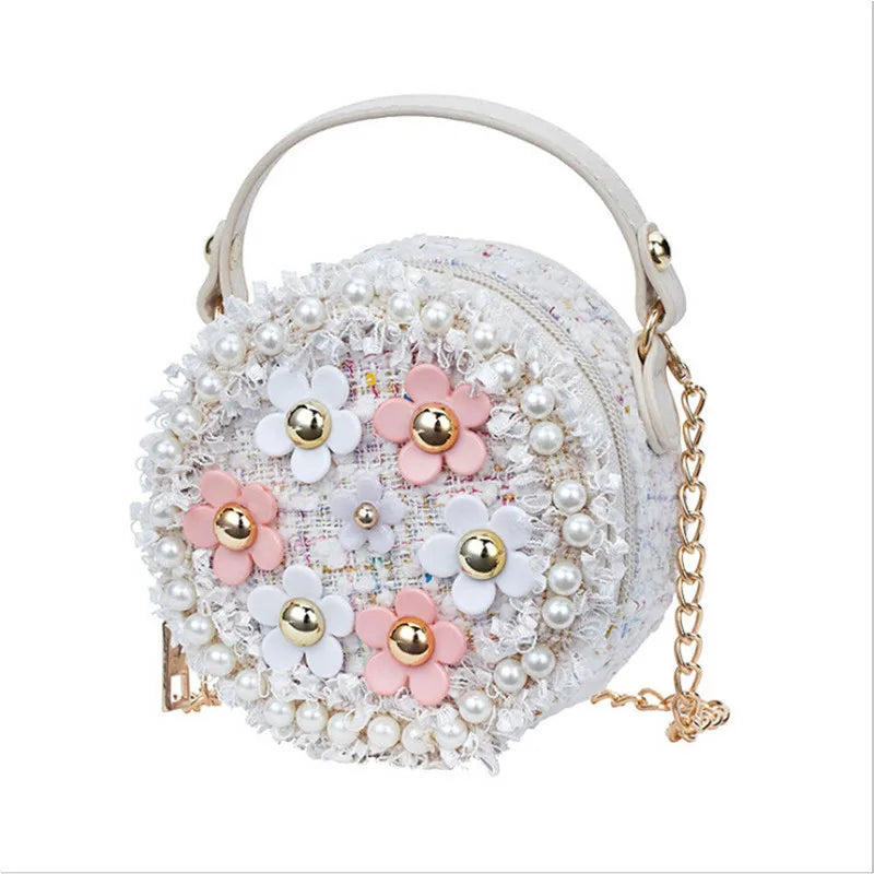 Girls Princess Flower Bag Baby Shoulder Crossbody Handbag