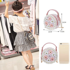 Girls Princess Flower Bag Baby Shoulder Crossbody Handbag