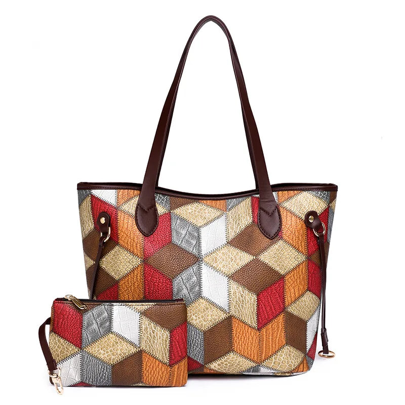 Vintage Shoulder Bag for Women Large Capacity Daily Tote