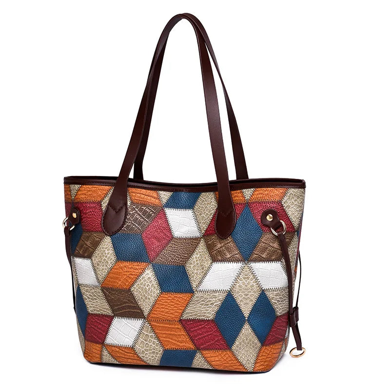 Vintage Shoulder Bag for Women Large Capacity Daily Tote