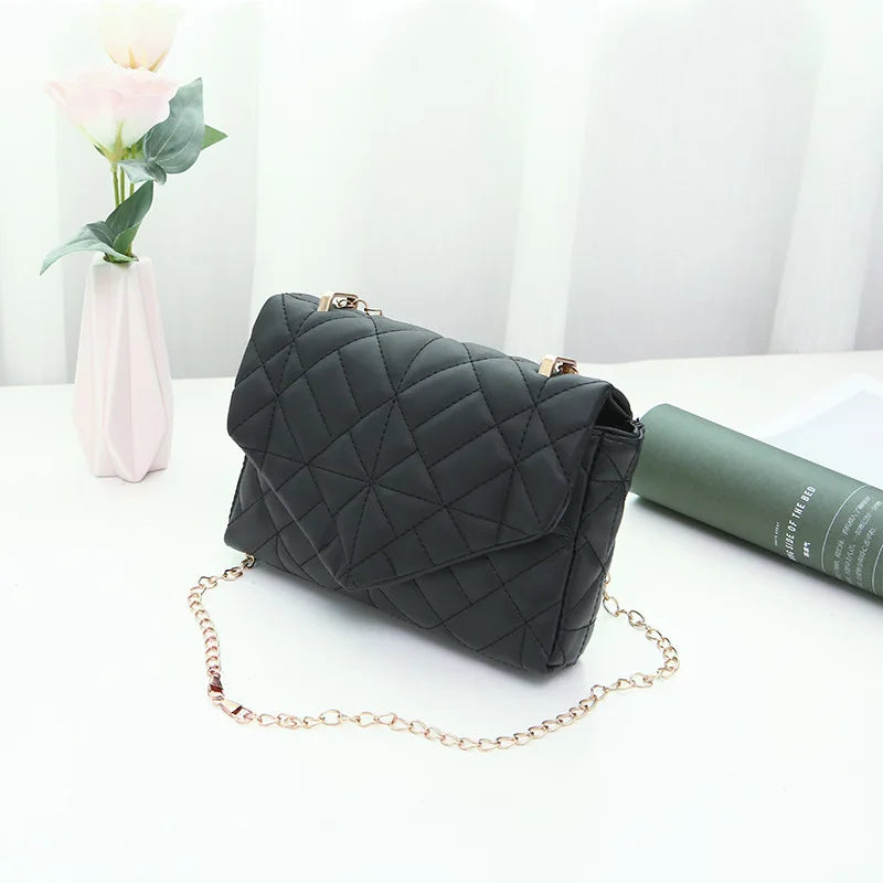 Women Chain Crossbody Bag Square Small Messenger Shoulder Mini Bag