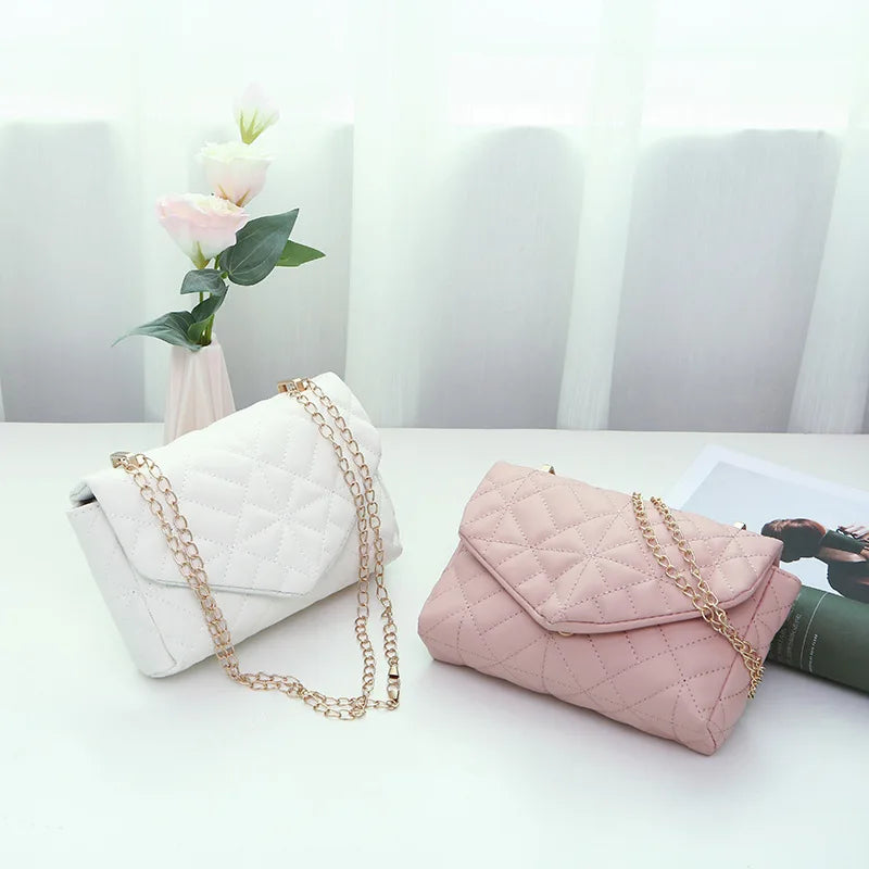 Women Chain Crossbody Bag Square Small Messenger Shoulder Mini Bag